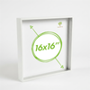 Nicola Spring Acrylic 3d Deep Box Photo Frame - 16" X 16"  - White