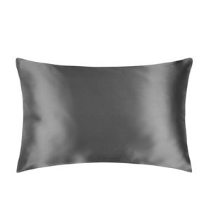 Casa Decor Luxury Satin Pillowcase Twin Pack with Gift Box Charcoal Standard