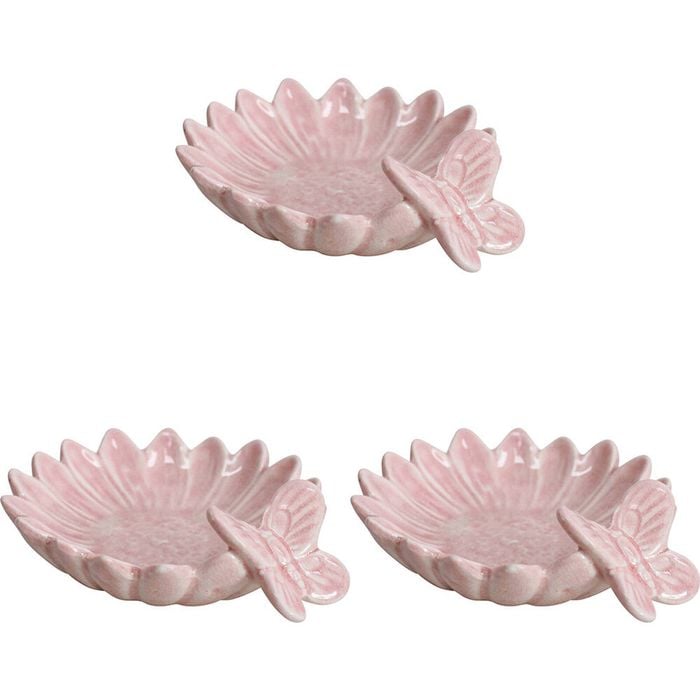 3PK LVD Daisy Ceramic Plate Trinket Dish 10x4.5cm - Blush