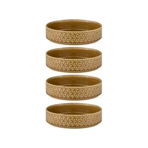 4PK Ladelle Heath 15cm Round Porcelain Serving Bowl - Caramel