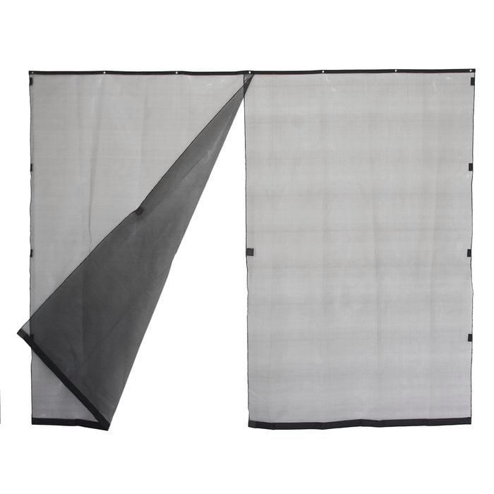 Pillar 240 x 240cm Black Magnetic Patio Curtain
