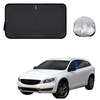 Front Windscreen Sun Shade for Volvo V60 2015 - 2018 Cross Country - Standard 150 x 85 cm - Black