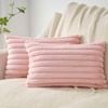 Gioia Casa Faux Fur Cushion Covers - Pink, 50cm x 30cm (Pack of 2)