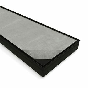 Black Satin Stainless Steel – Tile Insert 800×100 Floor Waste
