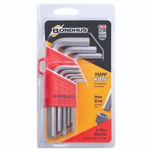 Bondhus 9 Piece Metric Short Keys Hex Set