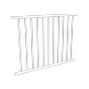ProtectorAl 350 - 1200 x 900mm Pearl White Aluminium Flat Top Garden Fence Panel