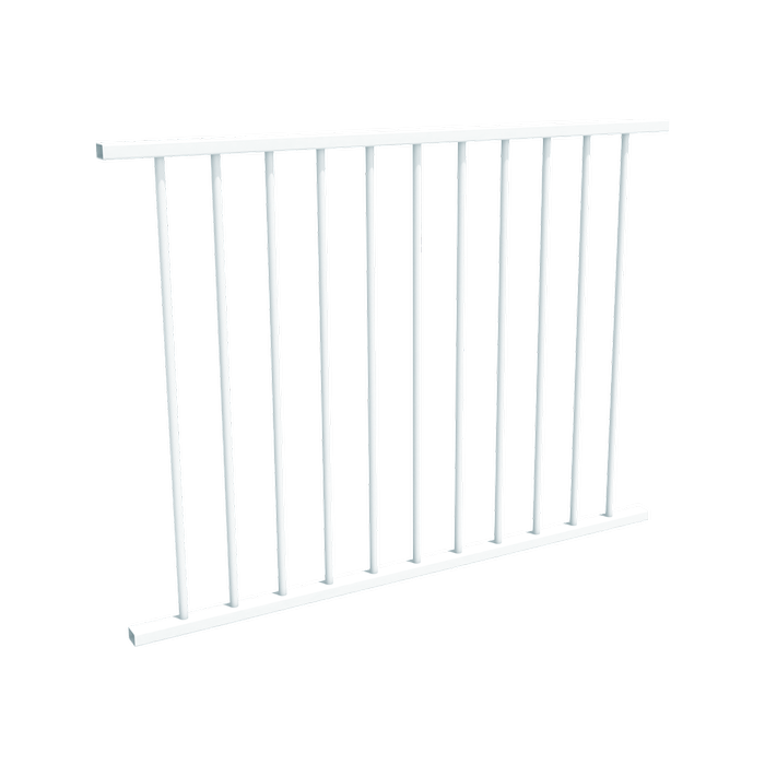 ProtectorAl 350 - 1200 x 900mm Pearl White Aluminium Flat Top Garden Fence Panel