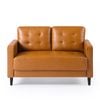 Zinus 2-seater Sofa Leather Couch - Cognac
