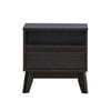 Design Square Audrey Wooden Nightstand Bedside Table W/ 1-Drawer Black