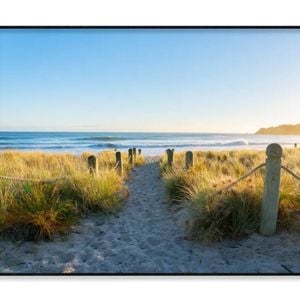 Bollards And Grassy Dunes Leading  Print 100% Australian Made 90x60cm  (Poster)