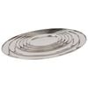 Argon Tableware 6pc Oval Serving Platter Set - Stainless Steel Dinner Tray Oval Plate Small Appetizer Serving Dishes - 6 Sizes