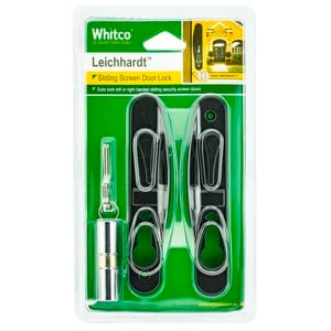 Whitco Leichardt Black Sliding Security Screen Door Lock