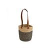 Yarra Textiles Multi-purpose Jute Hanging basket with strap Lavazza (25 cm x 25 cm x 25 cm) Beige-Black