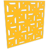 ProtectorAl 300-1200mm x 300-1200mm Dark Yellow/Gloss White Large Leaf Unframed Composite Deco Panel