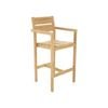 FurnitureOkay Tulsa Teak Outdoor Bar Stool