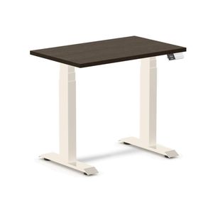 Desky Dual Mini Bamboo Sit Stand Desk Wheat Frame 80cm - Dark Bamboo
