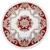 Traditional Handmade Wool Rug-Avolon-Ivory/Red-120X120cm