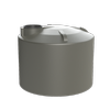 Melro Tanks 5000L Slate Grey Squat Round 5020 Poly Water Tank