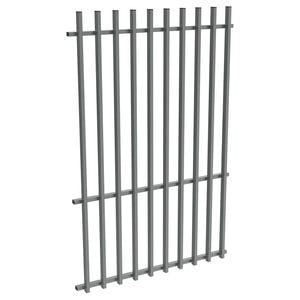 ProtectorAl 0350-1200W x 1800H Monument Aluminium Batten Pool Fence Panel with Mid Rail