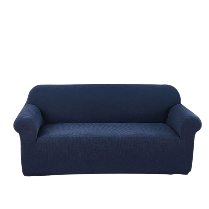 LushCovers Stretchable Water-Repellent Sofa Pet Protect Elastic Lounge Couch Cover - 3 Seater - Navy Blue