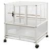 Yes4pets Small Bird Transport Budgie Cage Parrot Aviary Carrier With Wheels