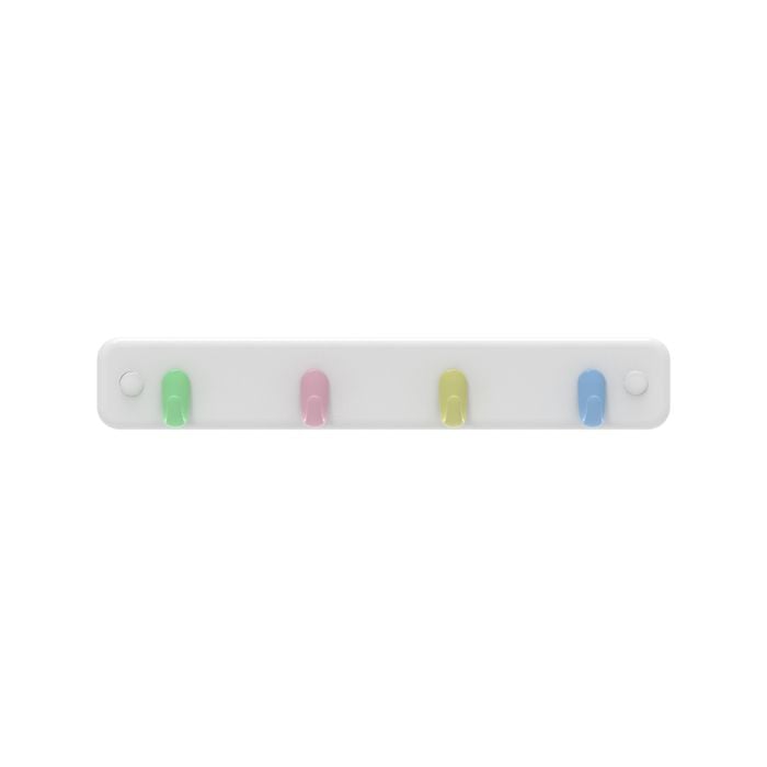 MODE 4 Pastel Hooks On White Board Key Rack