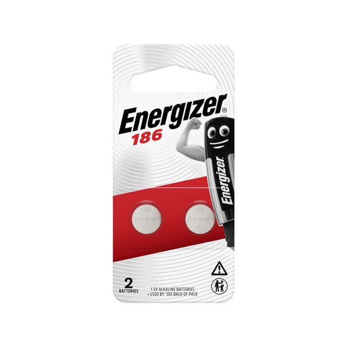 Energizer LR43/186 Alkaline Coin Battery - 2 Pack