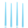 4x Tapered Dinner Candles Unscented Taper Wedding Candle 25cm in Blue - Blue | Candles