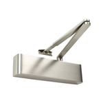 Zanda 55mm Brushed Nickel Slimline Closer Cover & Flat Bar Armset Door Closer
