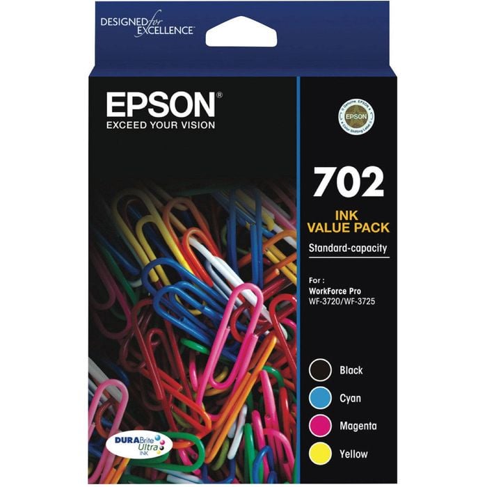 Epson GENUINE Epson 702 4 colours Ink Cartridge Value Pack WF-3720 WF-3725 T344692