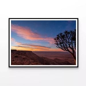 Tree Standing On a Hill & Sky  Print 100% Australian Made 120x90cm  (Poster)