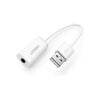 Ugreen Usb Audio Adapter Usb A Male To 3.5mm Aux Cable White