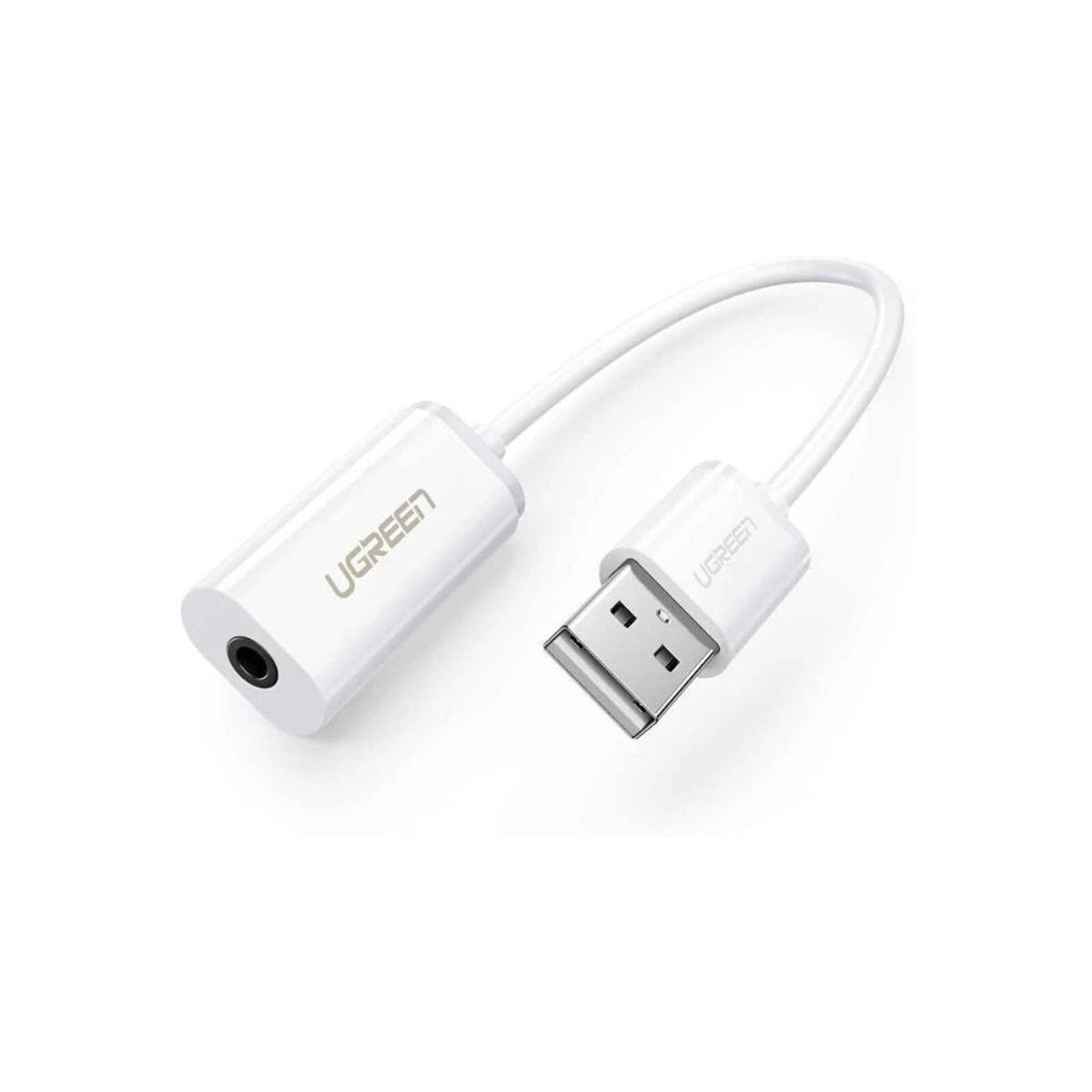 UGREEN USB Audio Adapter USB A Male to 3.5mm Aux Cable White - Bunnings ...