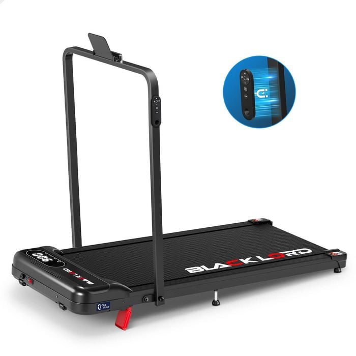Black Lord Treadmill Walking Pad Magnetic Remote Foldable Incline Black