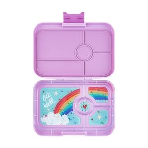 Yumbox Kids Tapas 4 Compartment Leakproof Lunch Box Rainbow Seville Purple