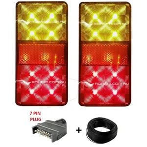 Roxom LED Boat Trailer Light Kit 80 x 150 Flat Plug