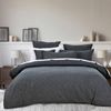 Bianca Hallston Super King Pre-Washed Cotton Quilt Cover Set 240x270cm Charcoal