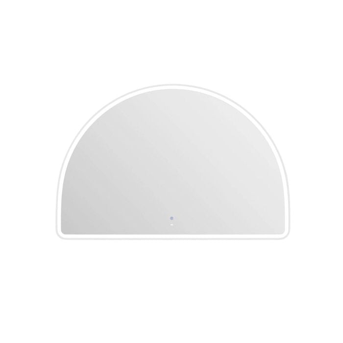 Attica 1500 x 1000mm Matte White Arched LED Mirror