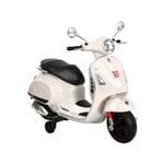Kids Ride On Car Motorcycle Motorbike Vespa Licensed Scooter Electric Toys White