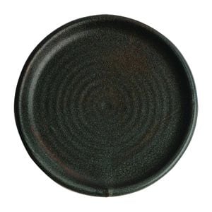 Olympia Canvas Round Plate Small Rim Green Verdigris 180mm 6 Pack