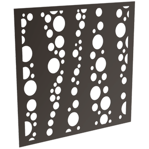 ProtectorAl 300-1200 x 300-1200mm Black Satin Bubbles Unframed Solid Aluminium Decorative Panel