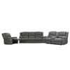 Anderson 1+2+3 Seater Fabric Electric Recliner Sofa Lounge Chair Set Latte Light Grey