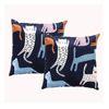 2pc Renee Taylor 50cm Pillow Square Velvet Printed Sofa Fill Cushions Misty Cat