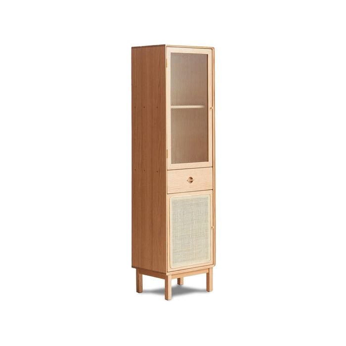 MIUZ Display Shelf Bookcase Storage Cabinet Bookshelf Wooden Organiser Solid Oak