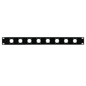 1U 1RU Panel for 8 XLR Mic Connectors for 19 Inch Rack Mount Cabinets XLRP8