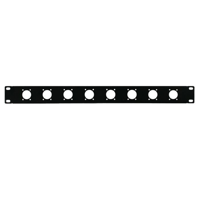 1U 1RU Panel for 8 XLR Mic Connectors for 19 Inch Rack Mount Cabinets XLRP8