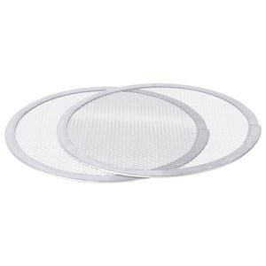 Argon Tableware 2x Mesh Pizza Screens - 10in 25cm Non-stick Metal Aluminium Pizza Trays Round Oven Safe Cooking Baking Pan Tray