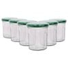 Argon Tableware Glass Jam Jars with Green Lids - 150ml - Pack of 6
