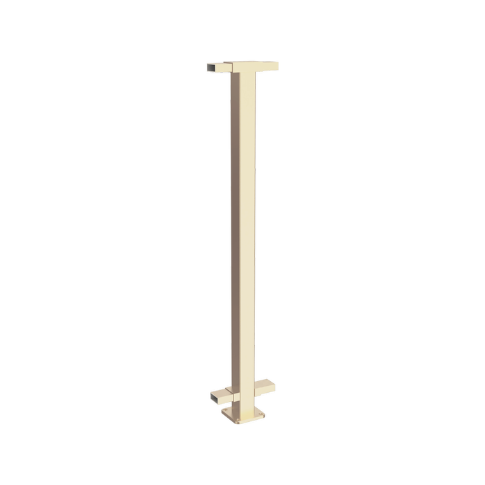 ProtectorAl 1010 mm H Primrose Aluminium Flanged Middle Balustrade Post