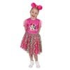 Minnie Mouse Christmas Tutu Dress w/ Headband Costume Party Kids Size 4-6y Pink